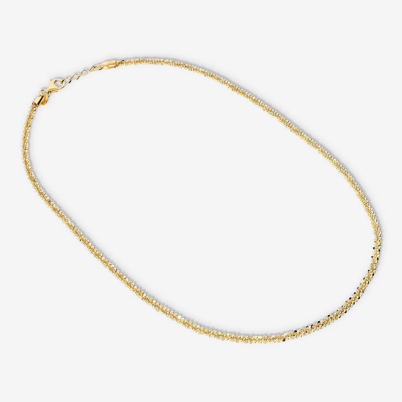 Collana Maglia Margherita in Argento 925 placcato Oro Giallo 18Kt