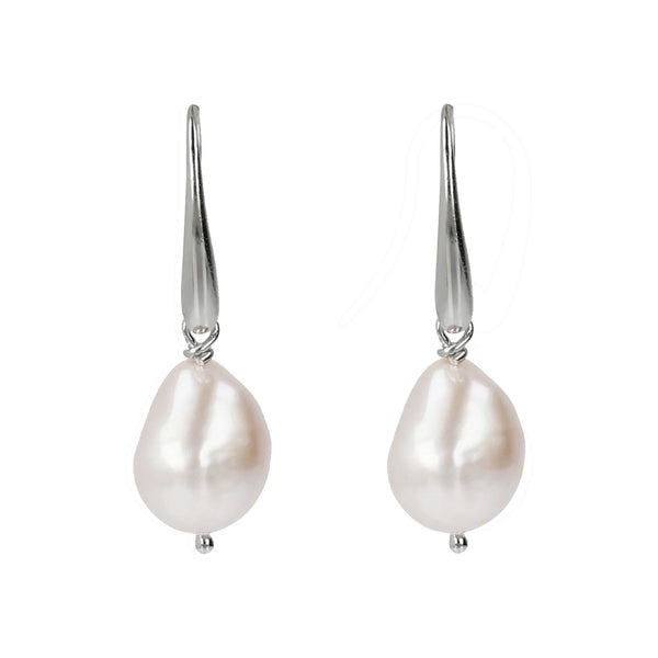 Orecchini pendenti in argento sterling con perle barocche fatti a mano e cristallo rosa - Italia
