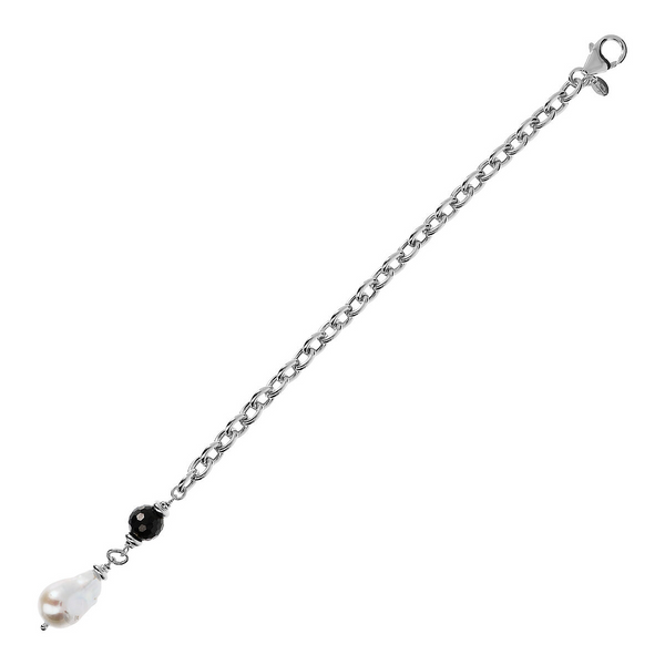 Orecchini d'argento a perno 356 con Zircone e Perle di acqua dolce Orecchini d'argento a perno 356 con Zircone e Perle di acqua dolce