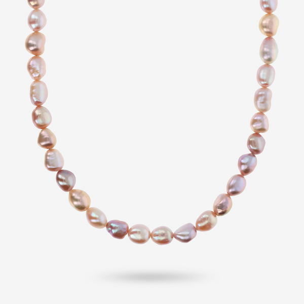 Choker Necklace with Multicolored Baroque Freshwater Pearls Ø 7/8 mm
