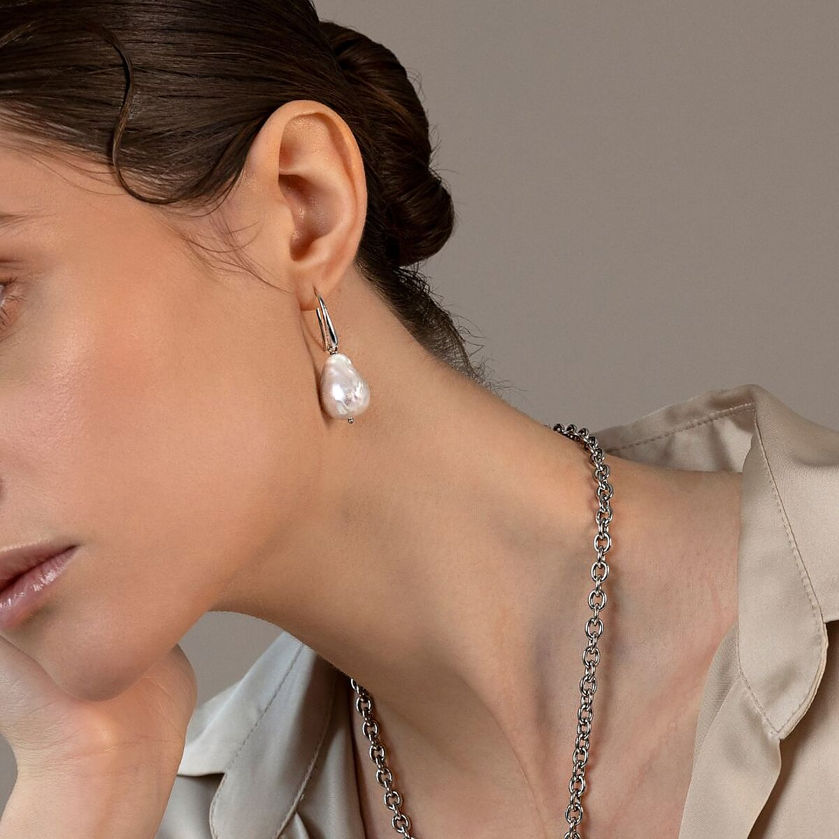 Orecchini Handmade Perle Orecchini Pendenti Con Perle Di Vetro Bianco Placcati Argento - Nuovi Con Etichette, Handmade UK Orecchini Perle Oro - Foto 13