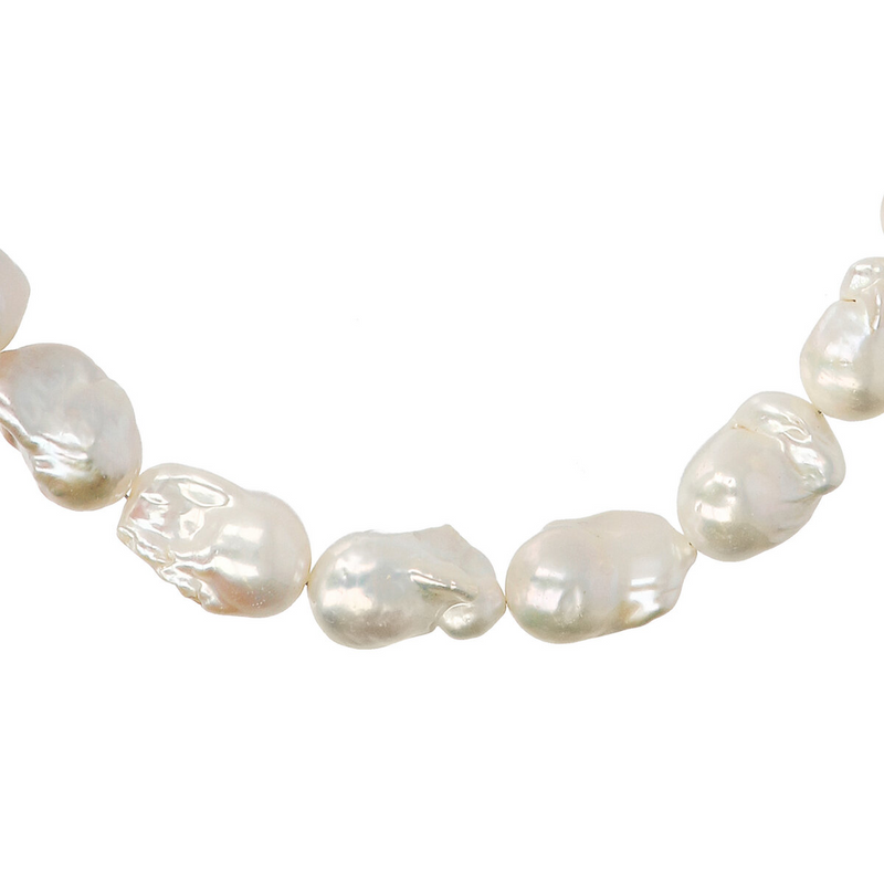 Necklace with White Freshwater Scaramazze Pearls 48cm