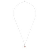Long Necklace with Multicolor Freshwater Ming Pearl Ø 12/13 mm in 18Kt White Gold Plated 925 Silver