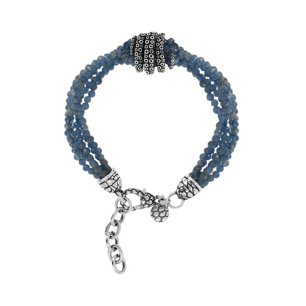Multi-strand Bracelet with Blue Sapphire 