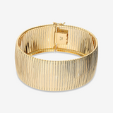 Maxi Diamond Omega Bracelet in 18Kt Yellow Gold Plated 925 Silver