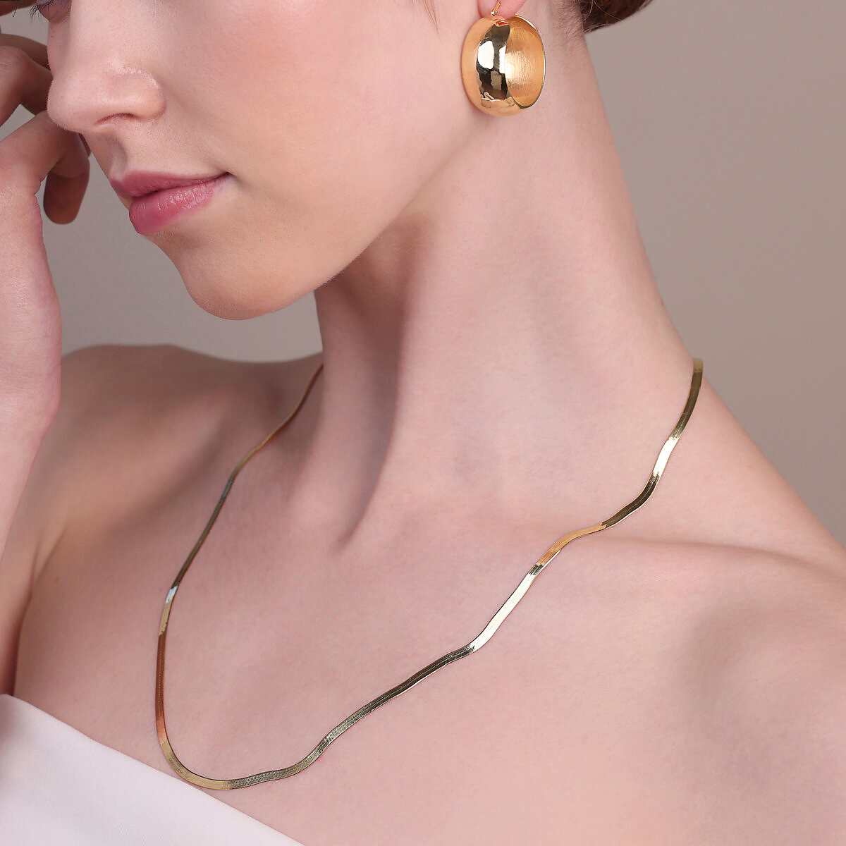 Hammered Hoop Earrings