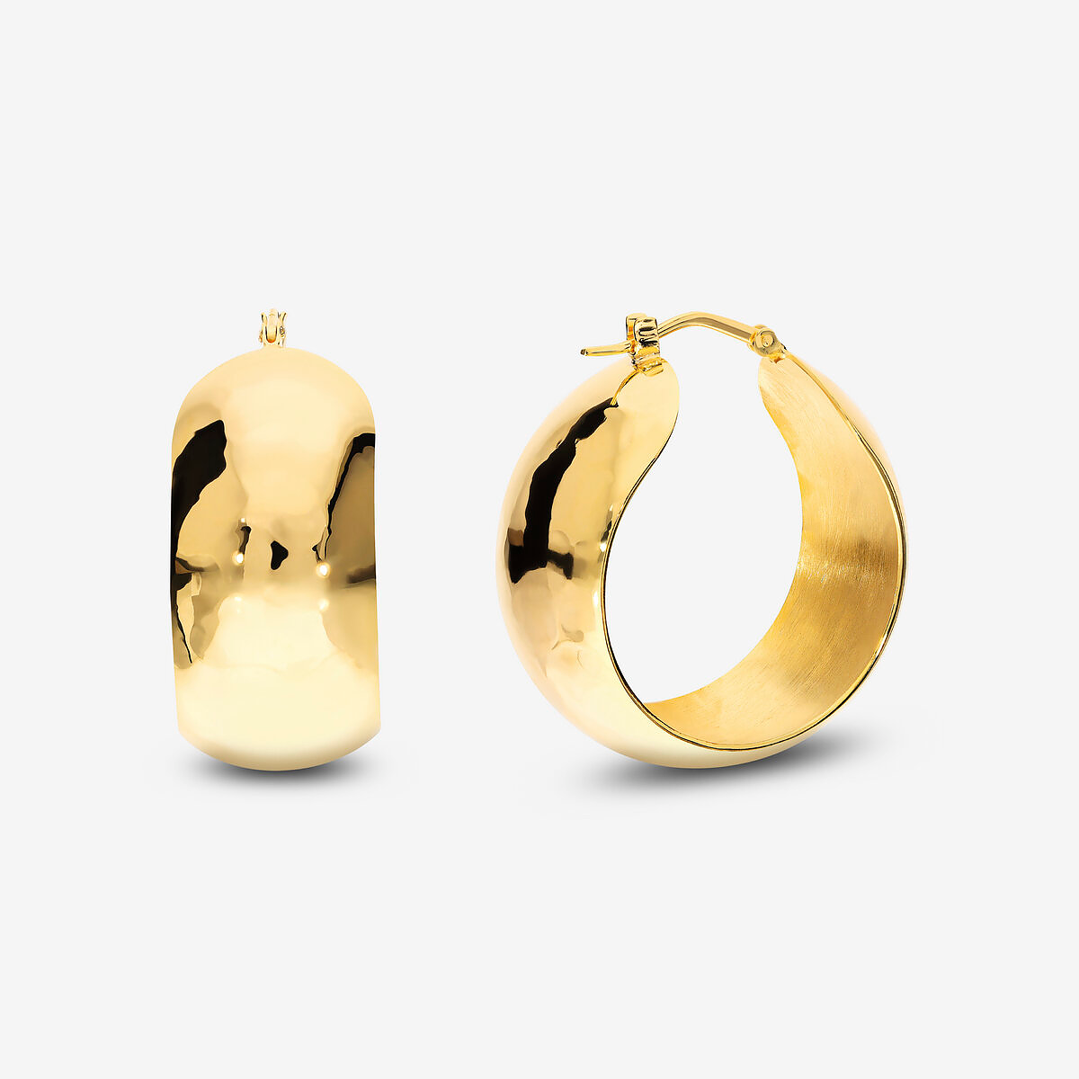 Hammered Hoop Earrings