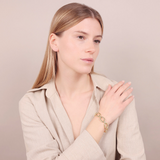 Retro Bracelet in 950 Silver plated with 18Kt Yellow Gold