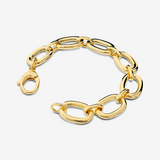 Retro Bracelet in 950 Silver plated with 18Kt Yellow Gold
