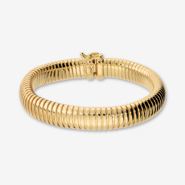 Bracciale Tubogas in Argento 925 placcato Oro Giallo 18Kt