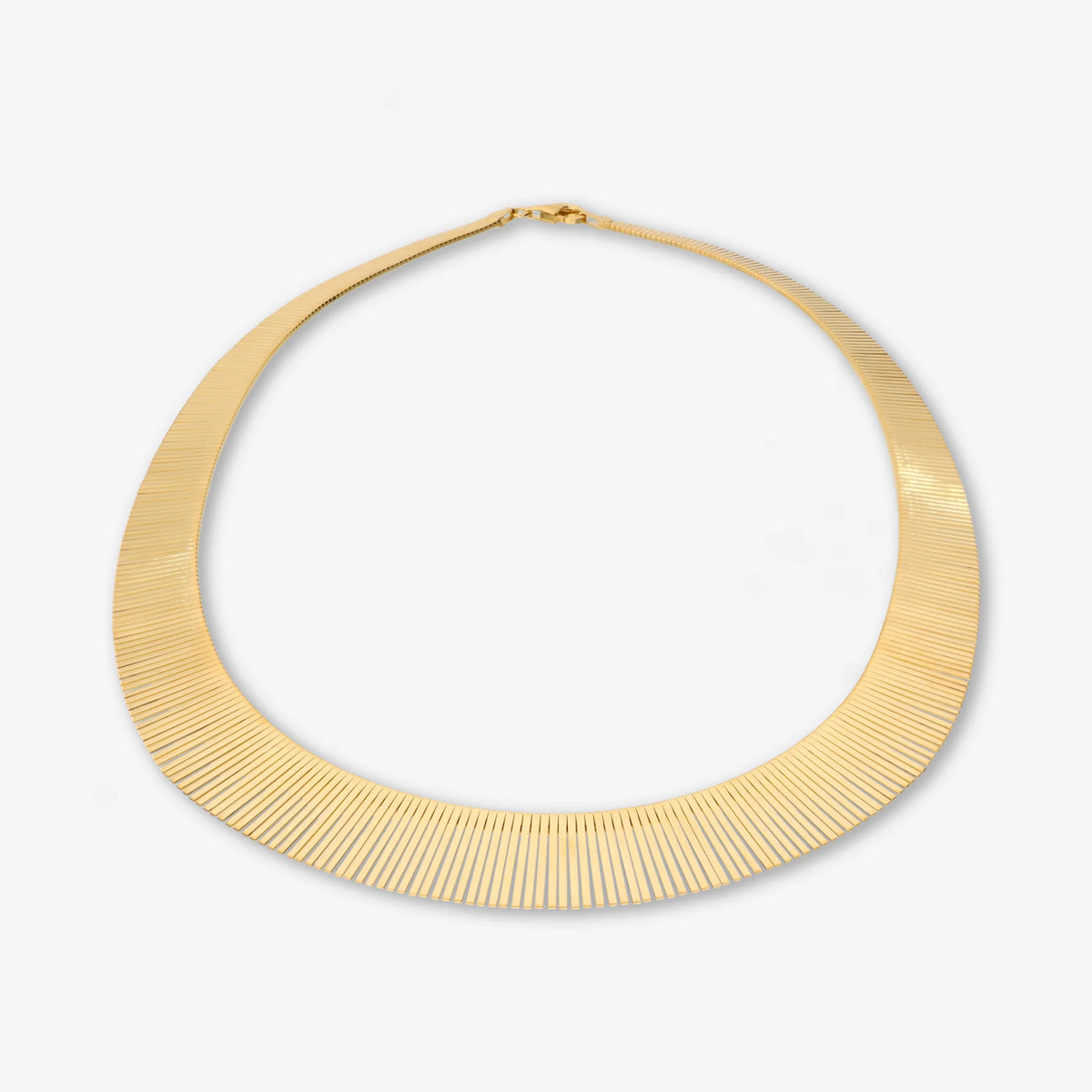 Cleopatra Choker Necklace in 925 Silver Plated with 18Kt Yellow Gold