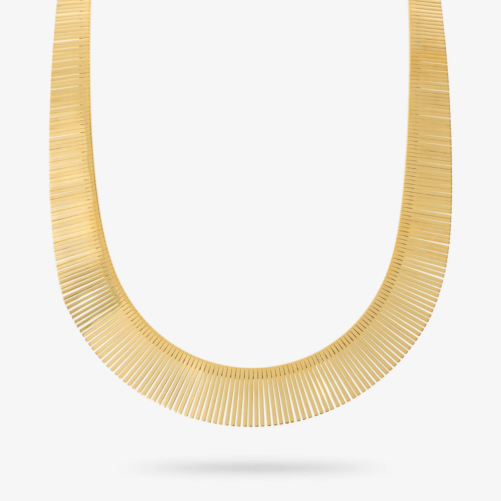Cleopatra Choker Necklace in 925 Silver Plated with 18Kt Yellow Gold