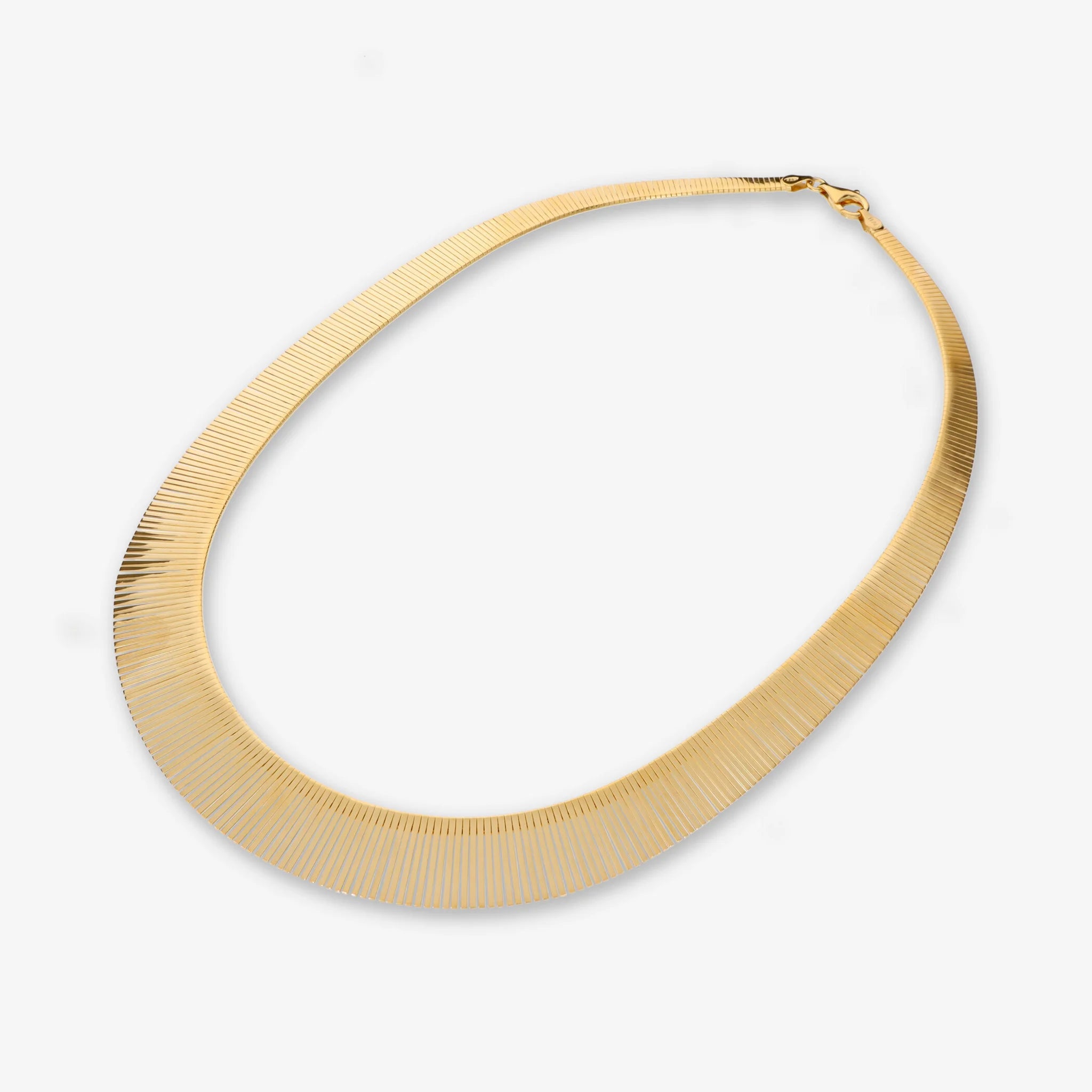 Cleopatra Choker Necklace in 925 Silver Plated with 18Kt Yellow Gold