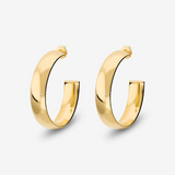 Orecchini Pendenti a Semicerchio in Argento 925 placcato Oro Giallo 18Kt