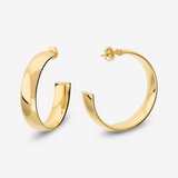 Orecchini Pendenti a Semicerchio in Argento 925 placcato Oro Giallo 18Kt