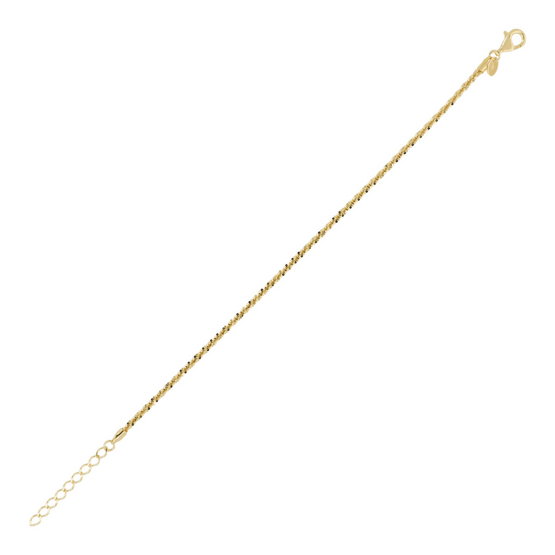 Daisy Chain Bracelet in 18Kt Yellow Gold Plated 925 Silver
