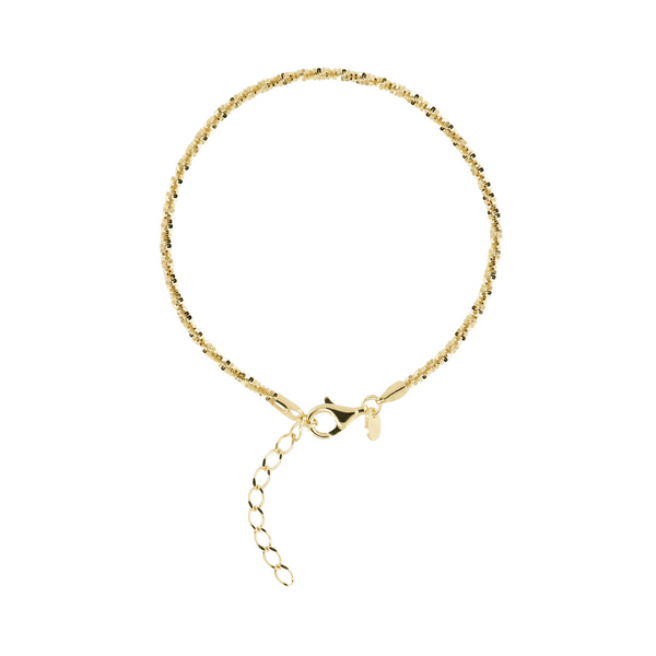 Daisy-Chain-Armband aus 18 Karat Gelbgold vergoldetem 925er Silber