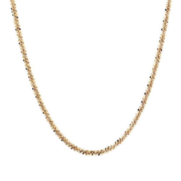 Daisy-Chain-Halskette aus 18 Karat Gelbgold vergoldetem 925er Silber