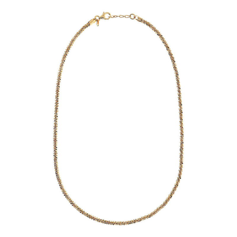 Daisy-Chain-Halskette aus 18 Karat Gelbgold vergoldetem 925er Silber
