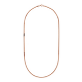 Lange Halskette aus 18 Karat rosévergoldetem 925er-Silber