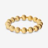 Bracelet in 925 silver 18kt yellow gold plated with satin-finished maxi beads and small polished spheres.