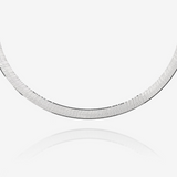 Collier Maxi Maille Serpent en Argent 925 plaqué Platine