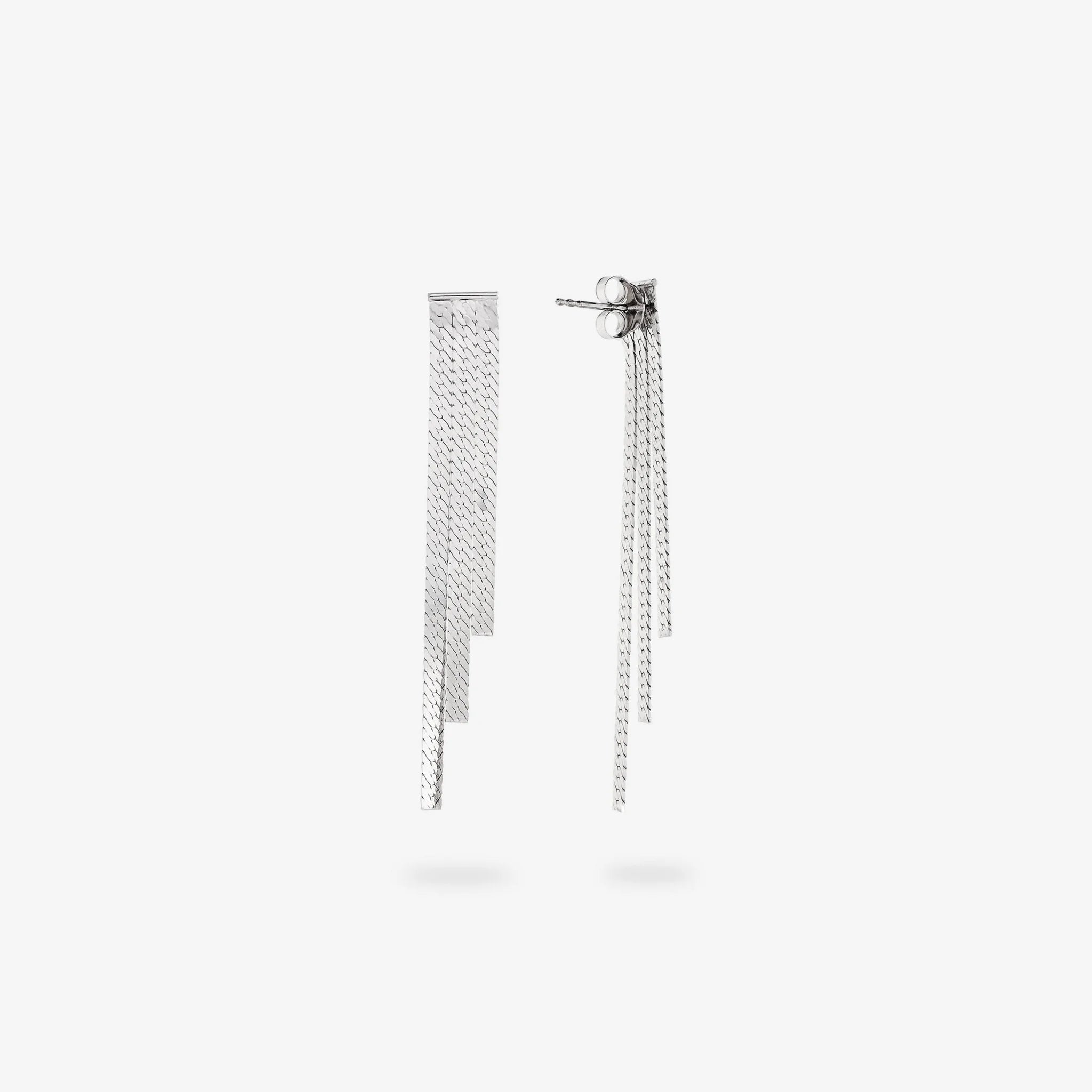 Boucles d'oreilles en argent sterling 925 platiné et serpent 6cm