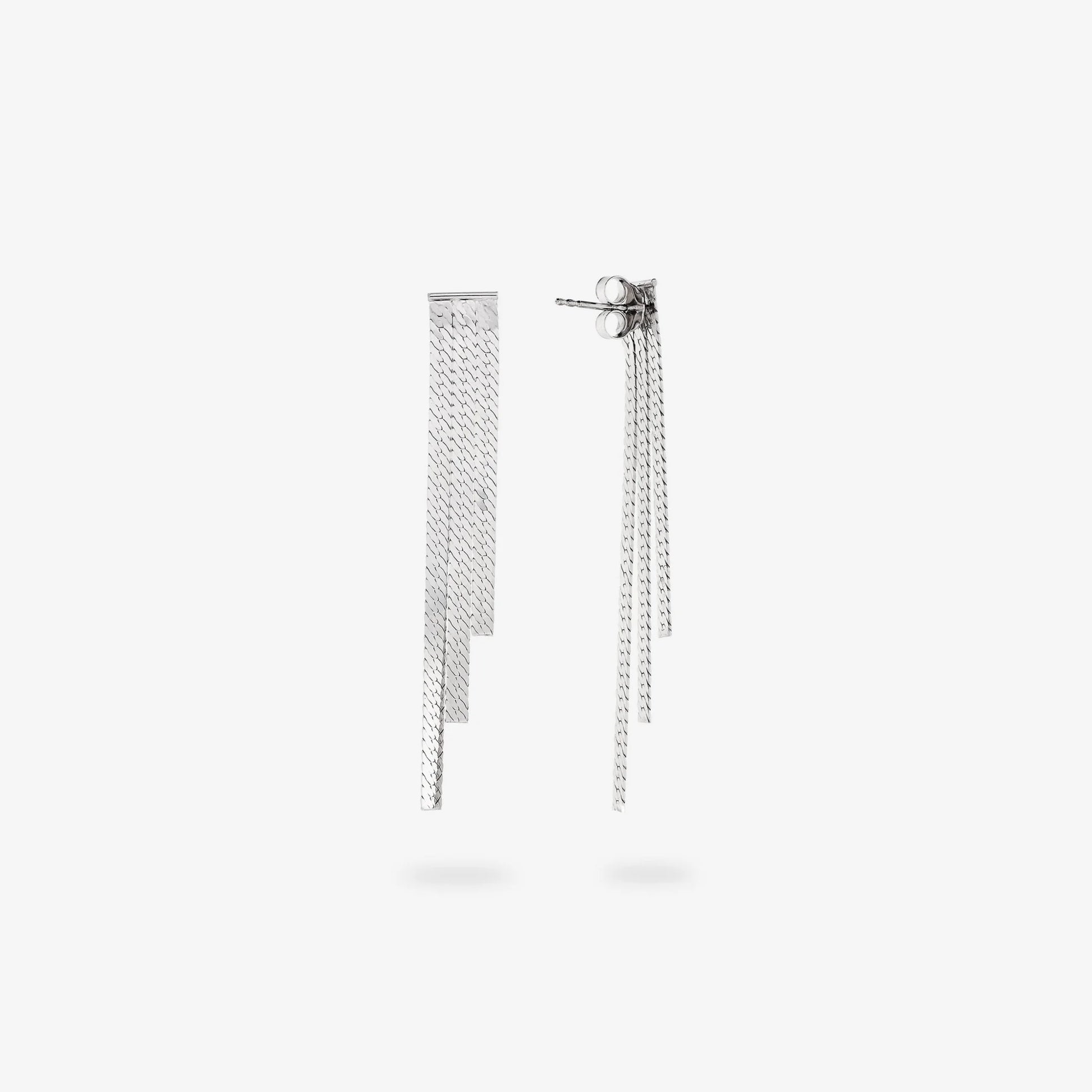 Boucles d'oreilles en argent sterling 925 platiné et serpent 6cm
