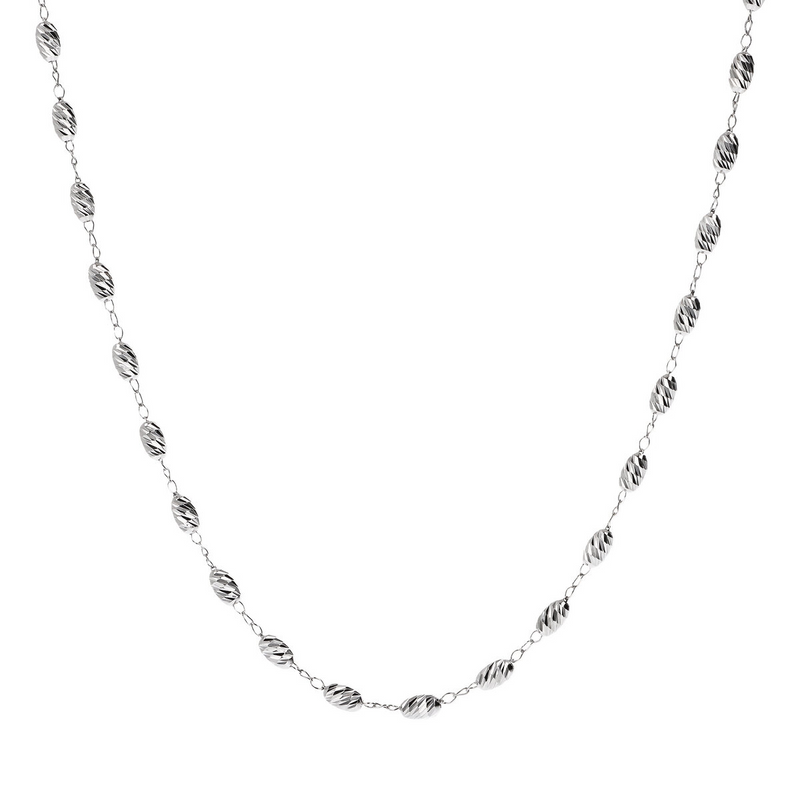 Choker Necklace with Diamond-cutted Nuggets
