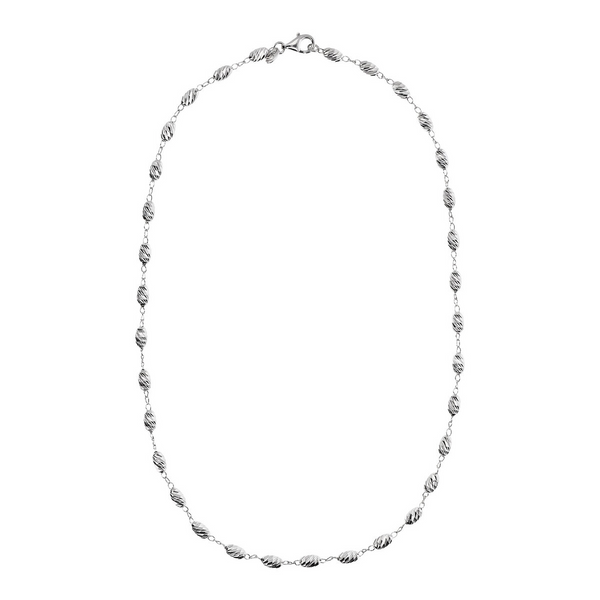 Choker Necklace with Diamond-cutted Nuggets