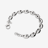 Marina Link Bracelet in 925 Silver plated with Platinum