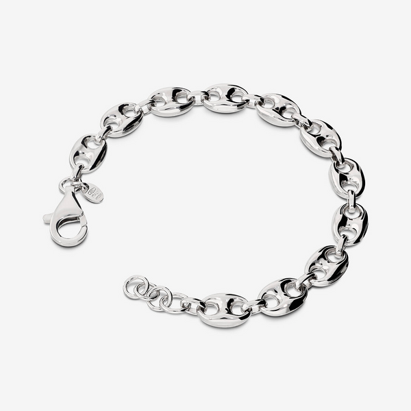 Bracciale Maglia Marina en Argent 925 plaqué Platine