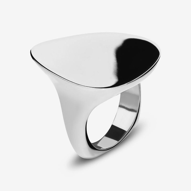 Anello Cocktail Sasso en Argent 925 plaqué Platine
