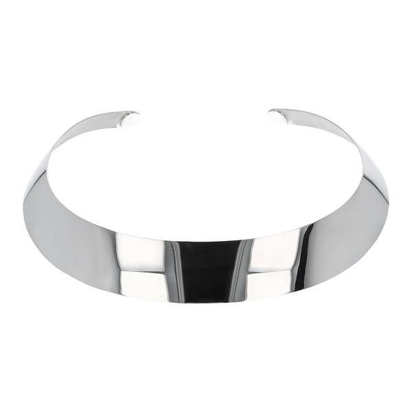 Choker necklace in 925 platinum-plated silver