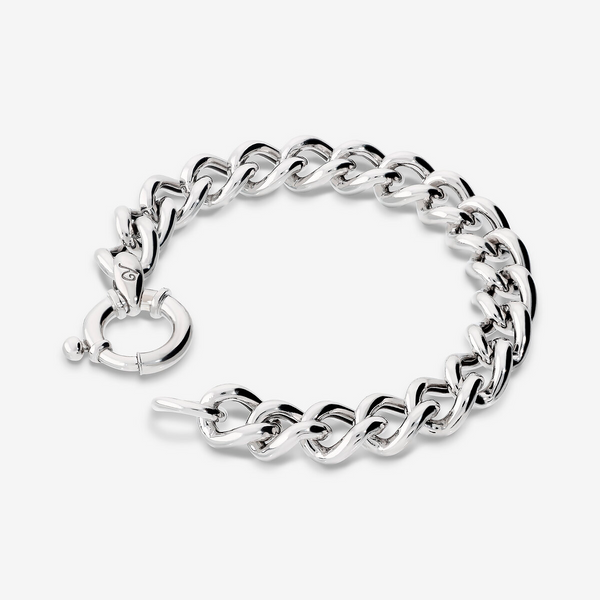 Bracciale Maglia Grumetta en Argent 925 plaqué Platine