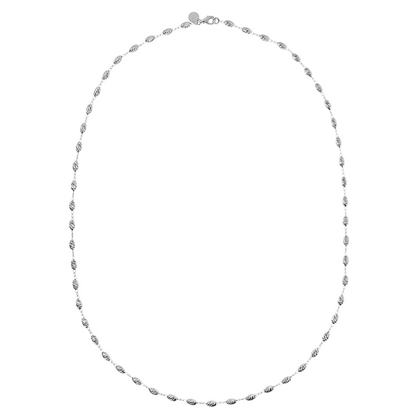 Long Necklace with Diamond-Cutted Nuggets