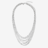 Collier multirang diamants