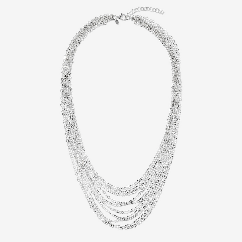 Collier multirang diamants