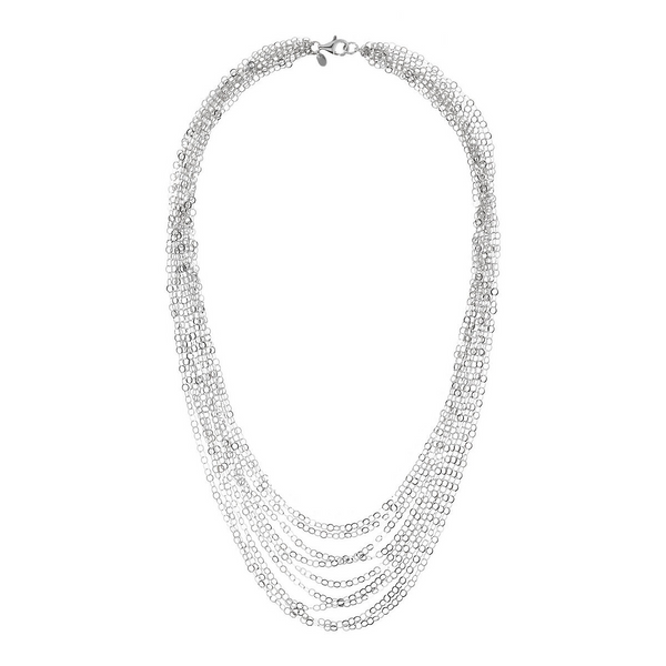 Diamond-cut multi-strand necklace