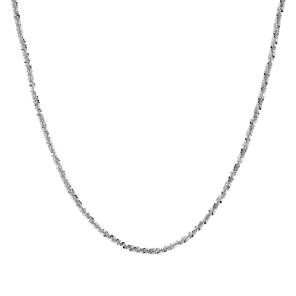 Platinierte Gänseblümchen-Halskette aus Sterlingsilber