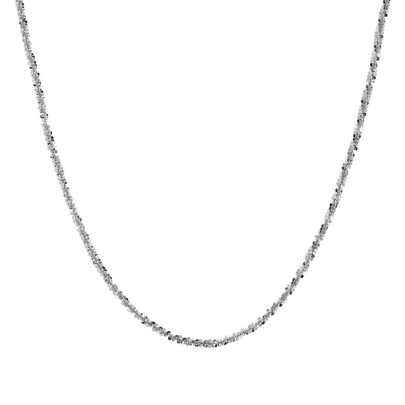 Platinierte Gänseblümchen-Halskette aus Sterlingsilber