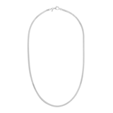 Flat Snake Necklace in Platinum-plated 925 Silver