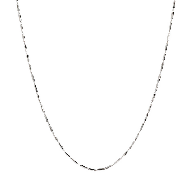 Diamantschliff-Halskette aus platiniertem 925er Silber