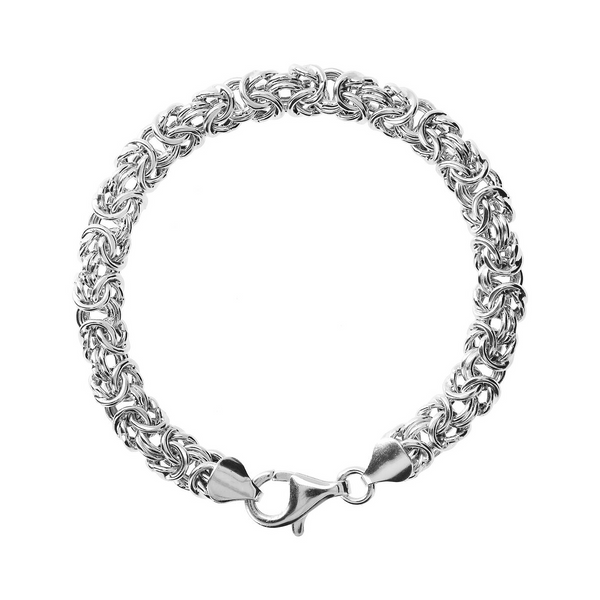 Byzantine Bracelet in Platinum-plated 925 Silver