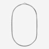 Collana Girocollo Maglia Popcorn in Argento 925 placcato Platino