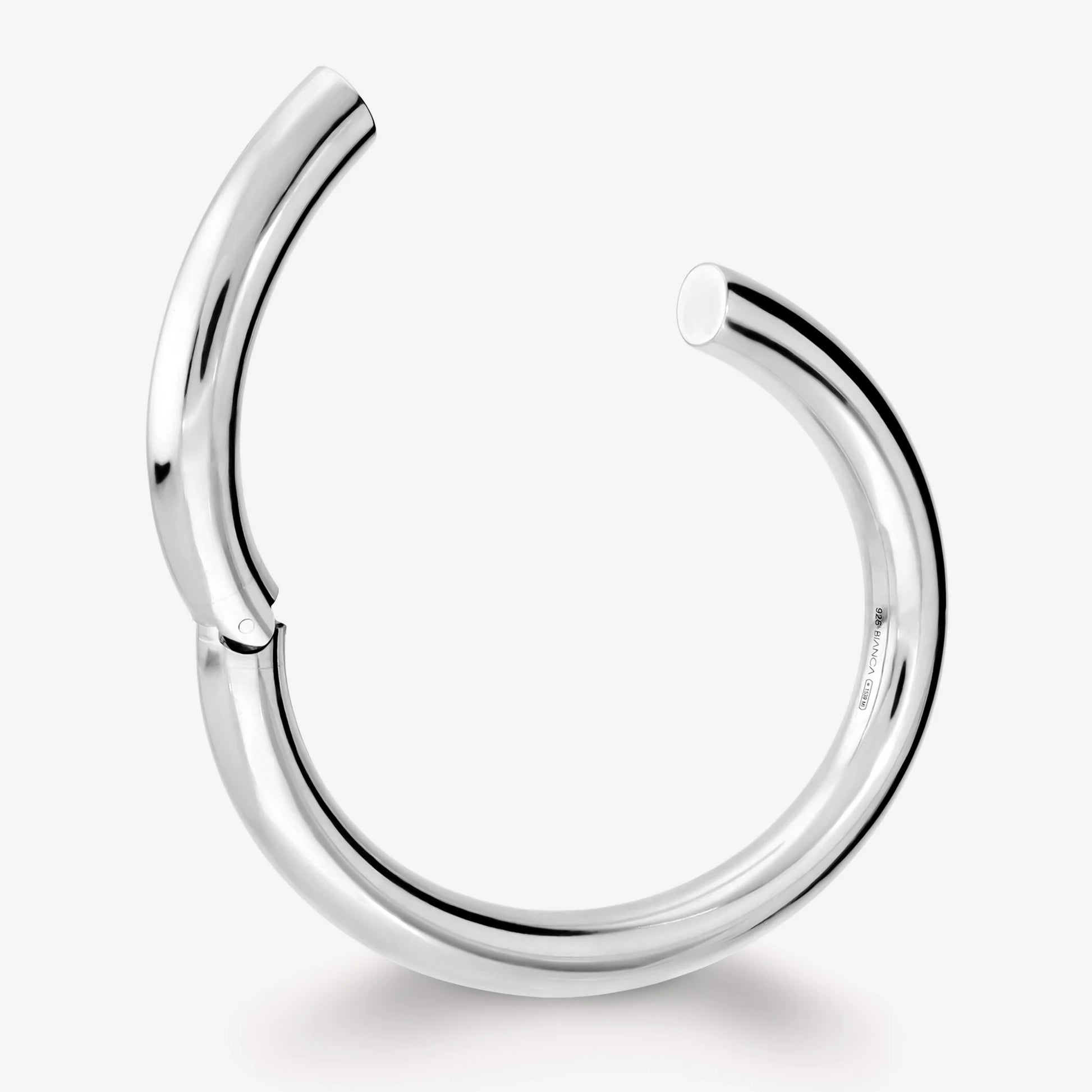 925 Sterling Silver Platinum Plated Rigid Bracelet