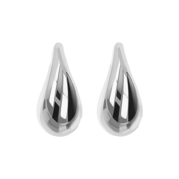 Drop Earrings in 925 Sterling Silver, Platinum Plated