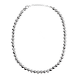 Shiny Sphere Necklace in Platinum Plated 925 Sterling Silver 