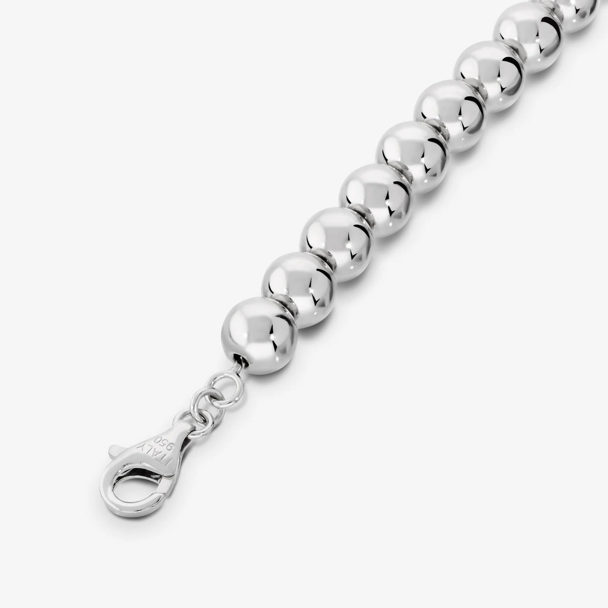 Polished Bracelet in Platinum Plated 925 Sterling Silver 