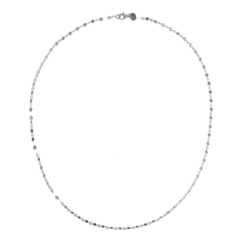 Starburst-Halskette aus 925 platiniertem Sterlingsilber